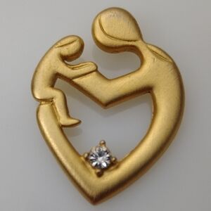 Heart Mother and Child Pendant